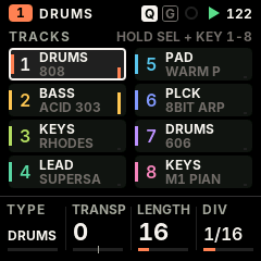TRACKS screen