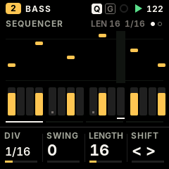 SEQUENCER screen