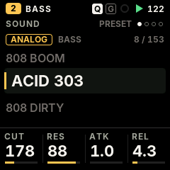 SOUND screen