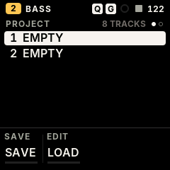 PROJECT screen